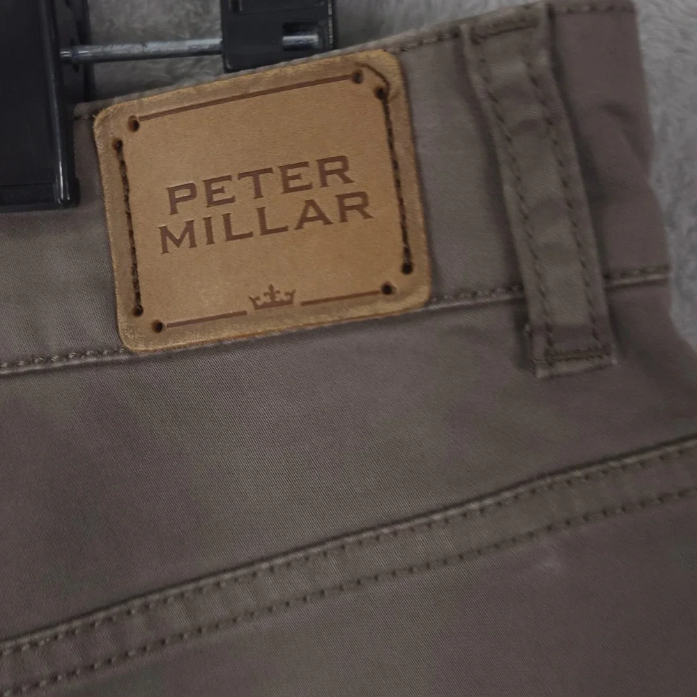 Peter Millar Pants Mens 38x33 Stretch Five Pocket Cotton Sateen Casual Golf